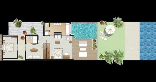 Grecotel Amirandes - Luxury Two Bedroom Beach Villa Sea Front with Private Pool & Garden - 195890