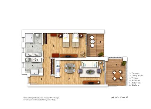 Mandarin Oriental Bodrum - ONE BEDROOM GARDEN VIEW APARTMENT - 222958