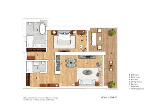 Mandarin Oriental Bodrum - ONE BEDROOM SEA VIEW APARTMENT - 222952